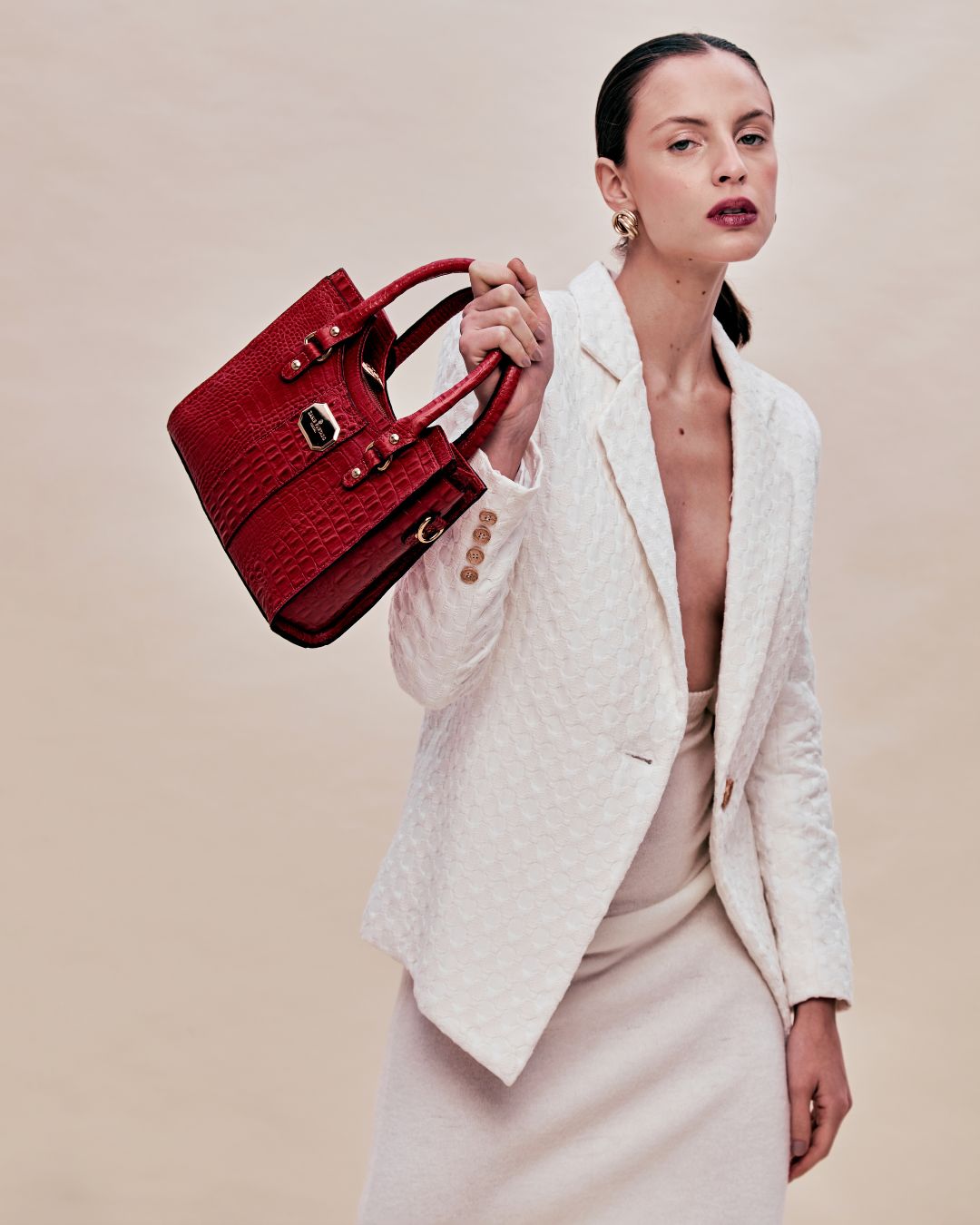 Bolsa Mini Flora - Vermelho