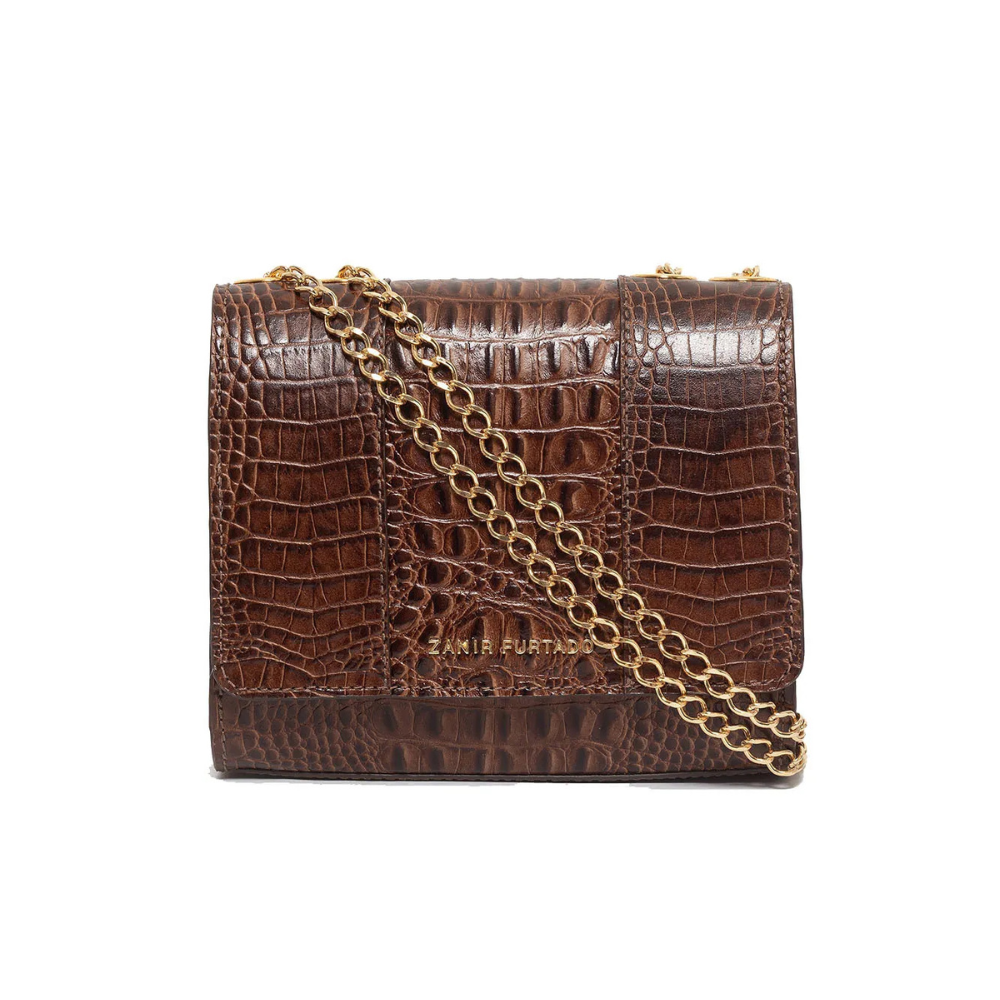 Bolsa Yolanda - Croco Marrom