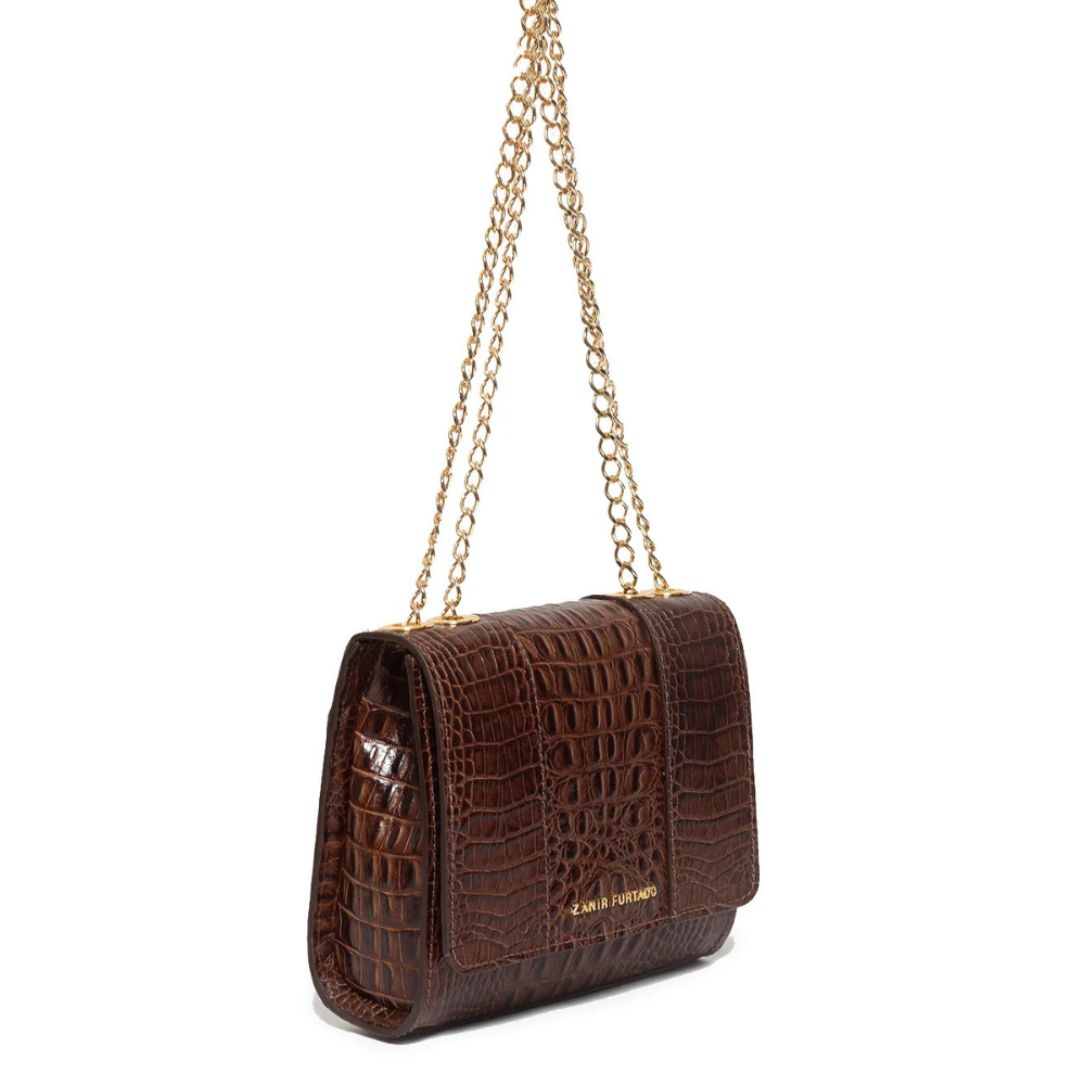 Bolsa Yolanda - Croco Marrom