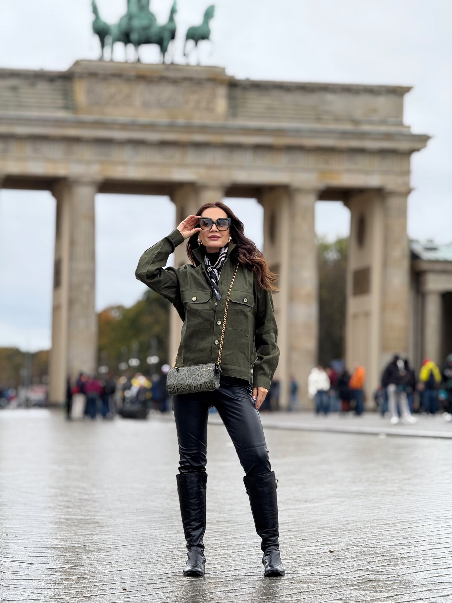 Bolsa Charme - Clutch Cobra Verde