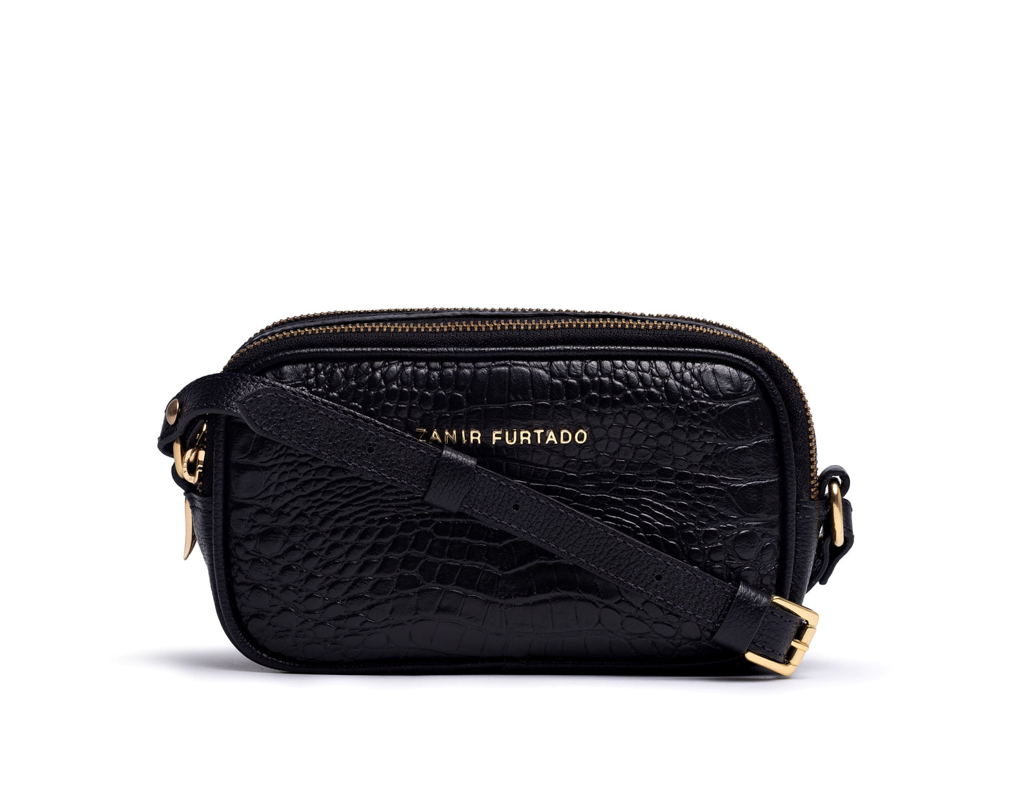 Bolsa IVONE - Croco Preto