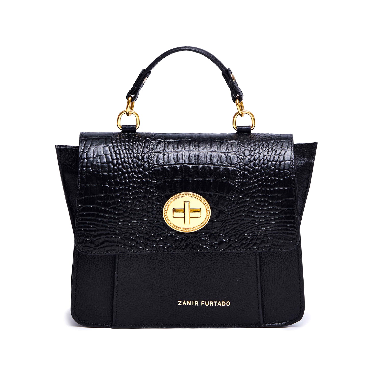 Bolsa Oncinha Feliz - Preto | Bolsa de Couro