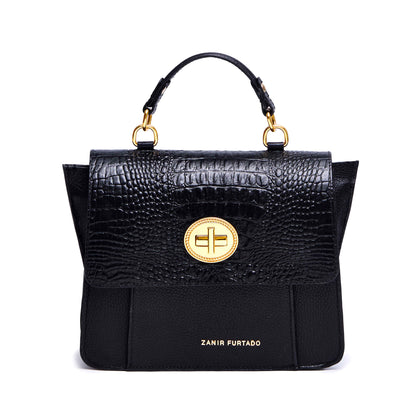 Bolsa Oncinha Feliz - Preto | Bolsa de Couro