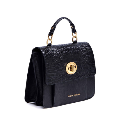 Bolsa Oncinha Feliz - Preto | Bolsa de Couro