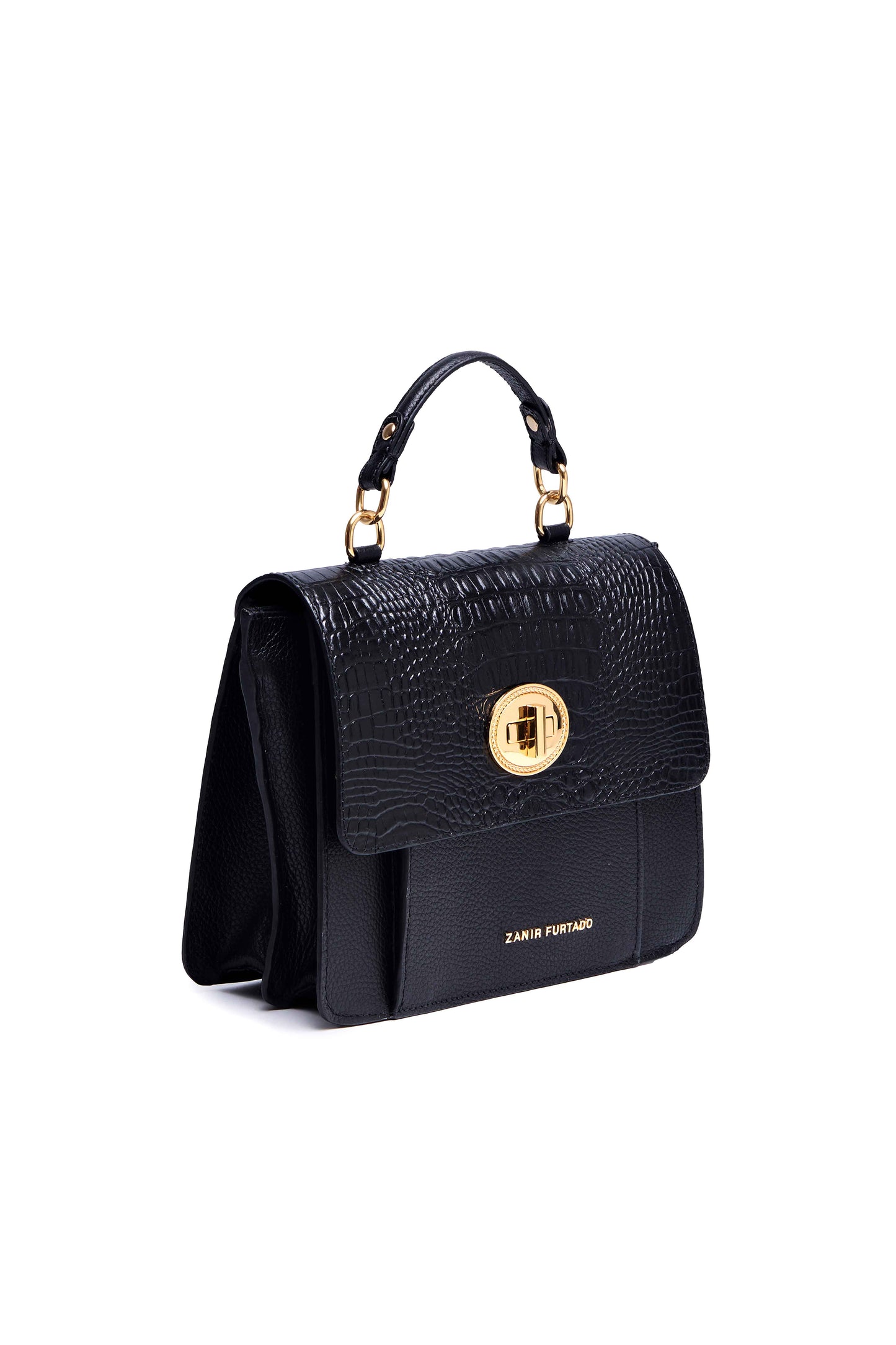 Bolsa Oncinha Feliz - Preto | Bolsa de Couro