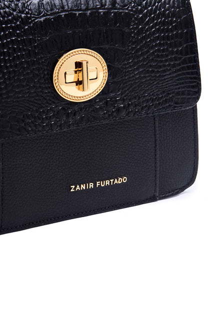 Bolsa Oncinha Feliz - Preto | Bolsa de Couro