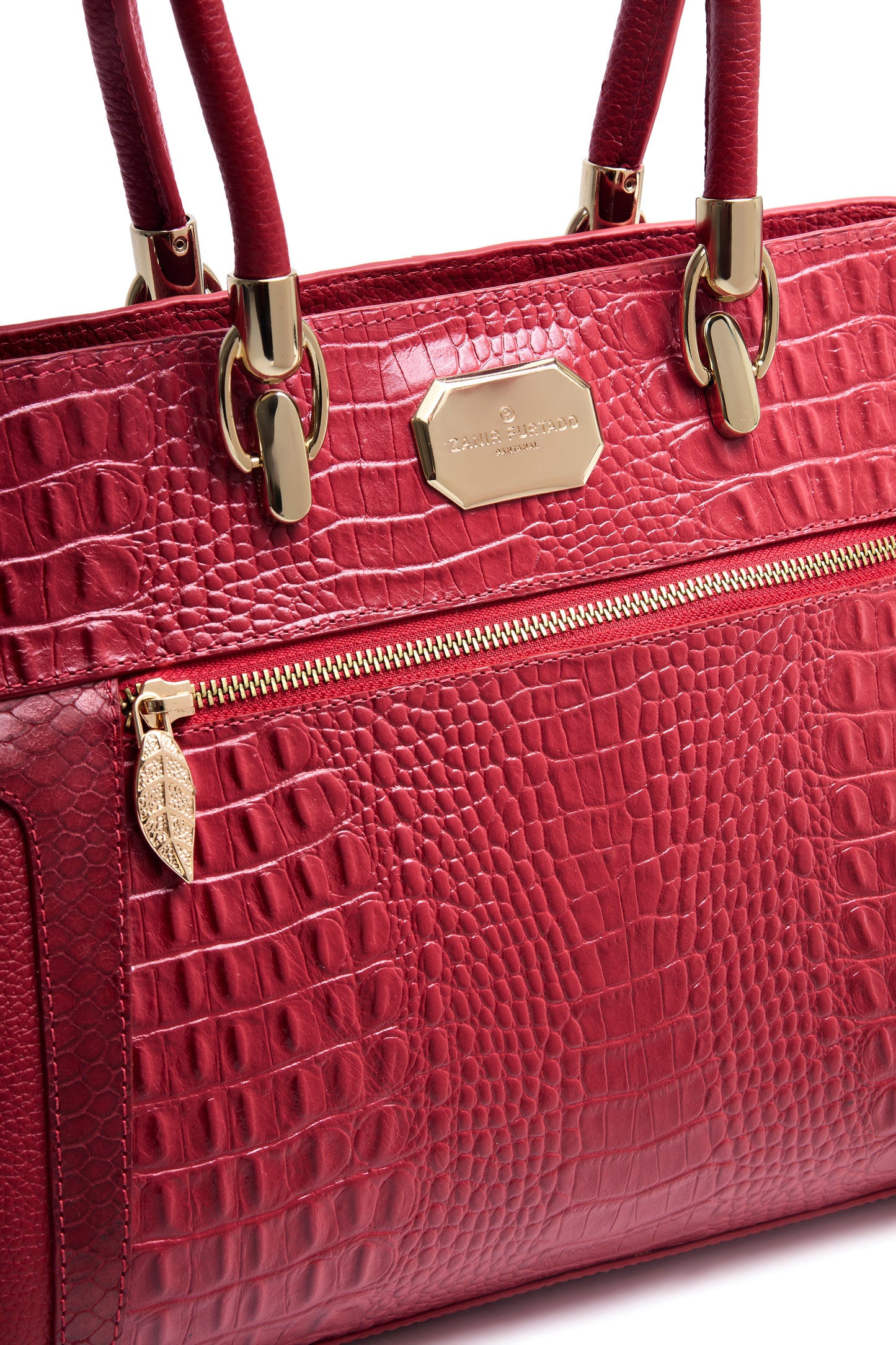 Bolsa Onça Mãe - Vermelho croco
