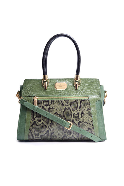 Bolsa Onça Mãe - Verde Cobra