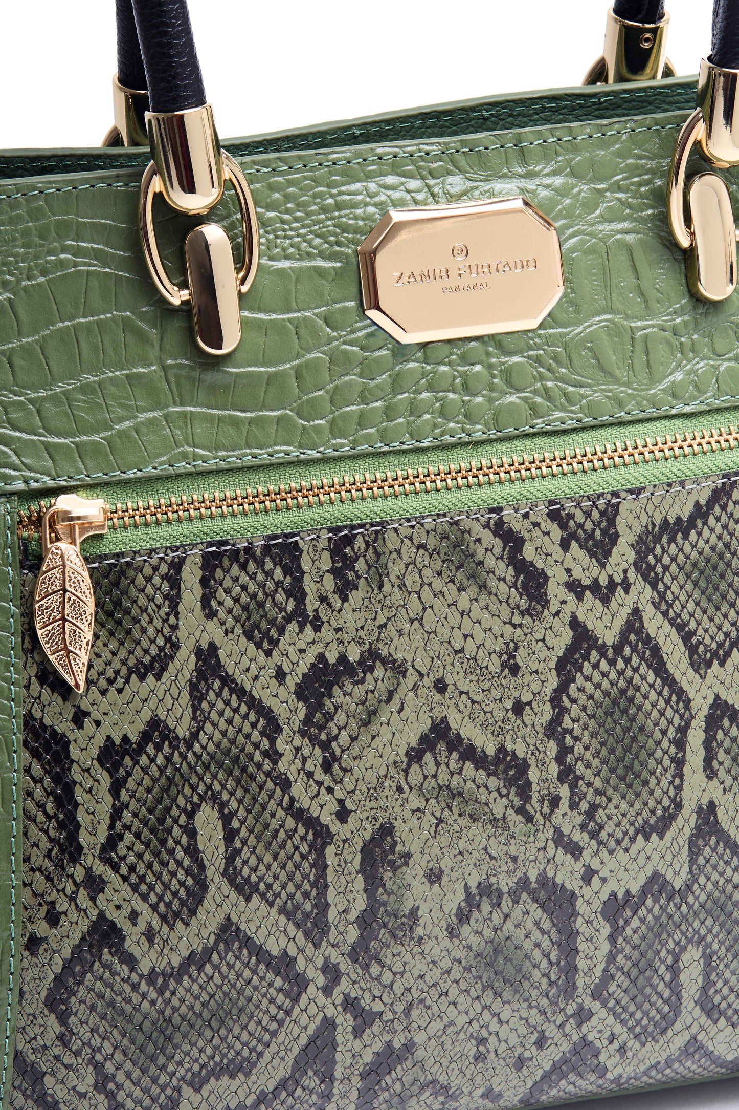 Bolsa Onça Mãe - Verde Cobra