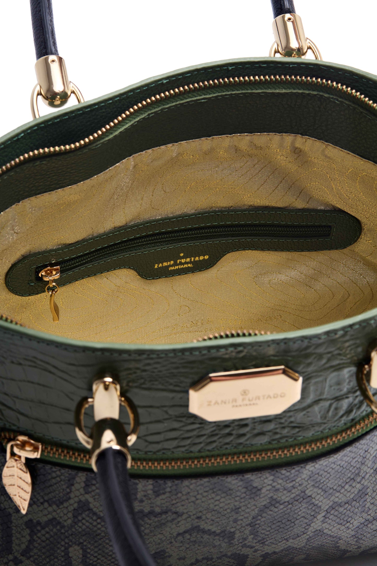 Bolsa Onça Mãe - Verde Cobra