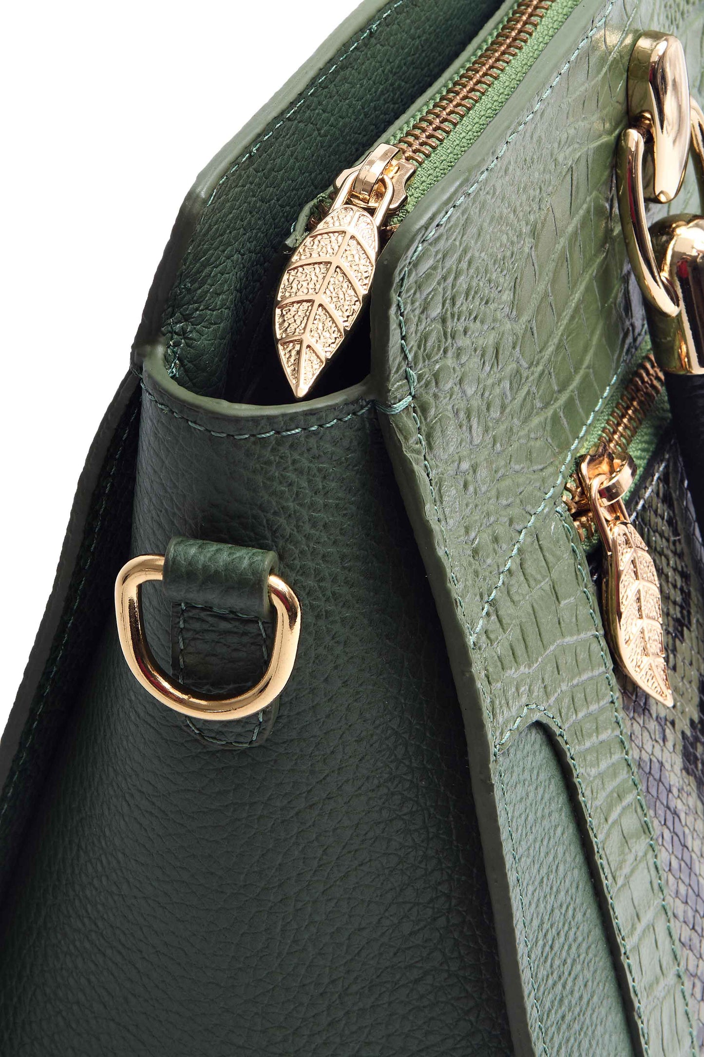 Bolsa Onça Mãe - Verde Cobra