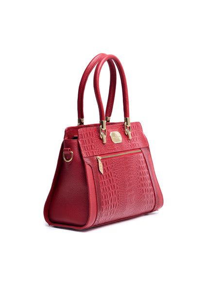 Bolsa Onça Mãe - Vermelho croco