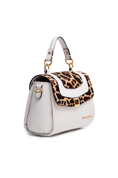 Bolsa Bruna - Branco e Onça