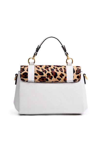 Bolsa Bruna - Branco e Onça