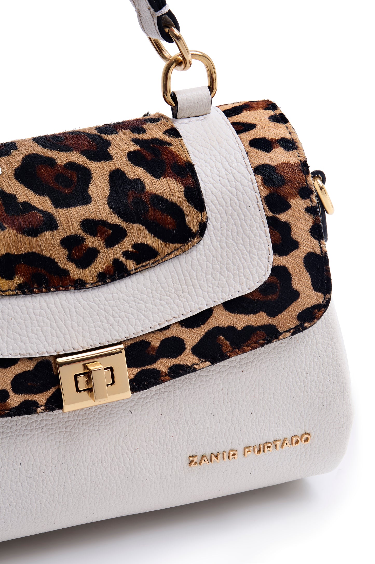 Bolsa Bruna - Branco e Onça