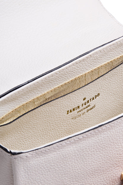 Bolsa Bruna - Branco e Onça