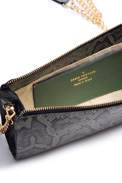 Bolsa Charme - Clutch Cobra Verde
