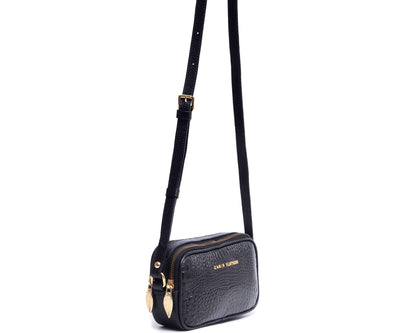 Bolsa IVONE - Croco Preto